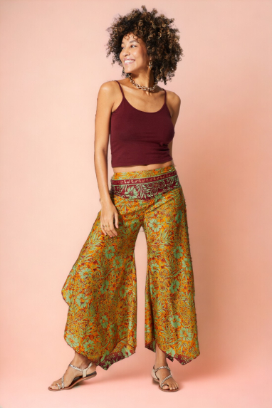 Pantalon orange fendu et asymetrique - PIP2002N