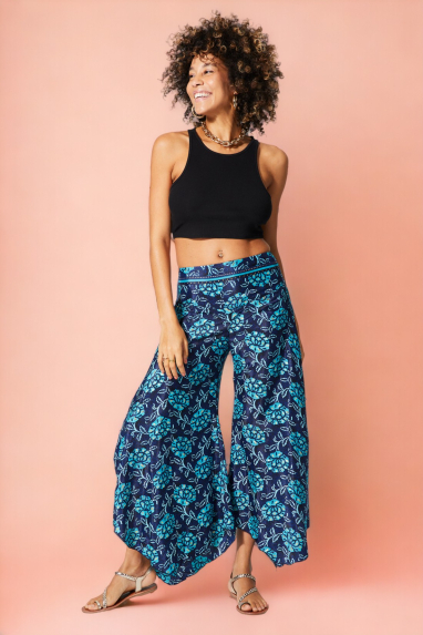 Flower Blue Pants - PIP2002D