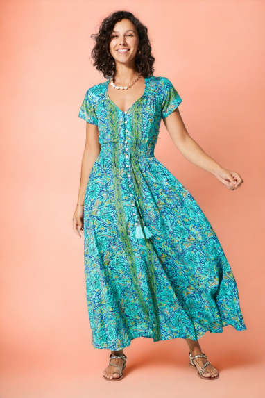 Long dress with enchanting print - MAXIPA2010E